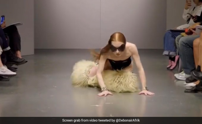Watch: Designer Gives "Fall Fashion" A New Meaning At Milan Fashion Week