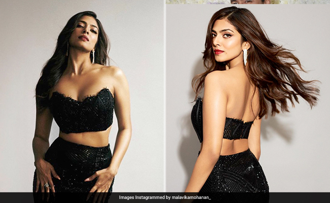 Malavika Mohanan's Black <i>Lehenga</i> Doubles Up As The Most Glorious Two-Piece Gown