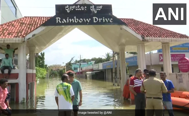 Rescue Team Deployed In Flooded Bengaluru Residential Society
