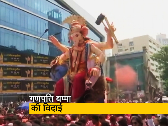 अनंत चतुर्दशी आज, मुंबई में गणपति विसर्जन की धूम
