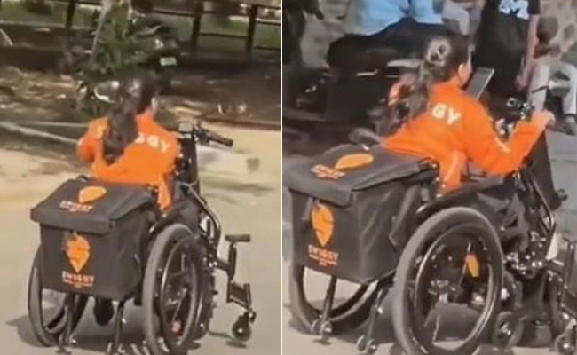 व्हीलचेयर पर खाना लेकर पहुंचीं Swiggy Delivery Girl को देख कस्टमर हुआ शर्मिंदा