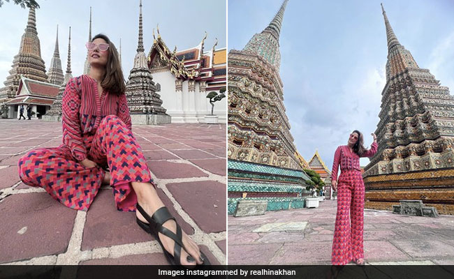 Hina Khan In A Magenta Co-Ord, Sets The Right Mood For The Weekend