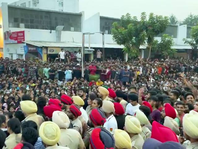 Huge Protest At Chandigarh University Again Over Video Leak