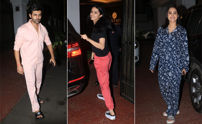 Pics: Kartik Aaryan, Shraddha Kapoor, Nushrratt Bharuccha And Other Guests At Luv Ranjan's Birthday Party