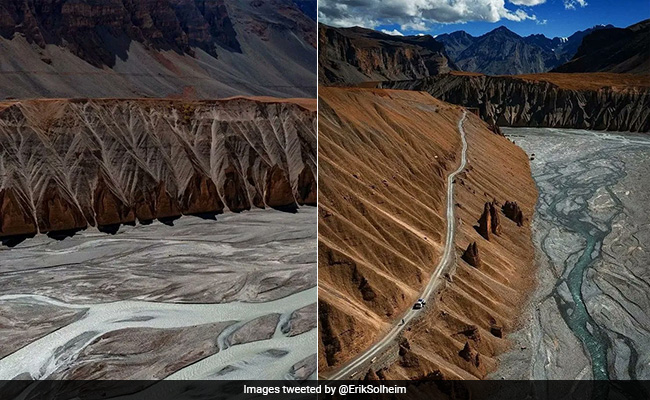 "Looks Like A Painting": Drone View of Spiti Valley Leaves Internet Mesmerised