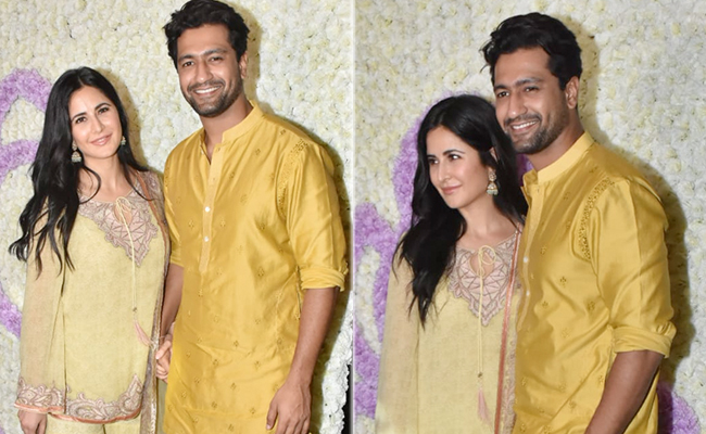 In A <i>Kurta</i> And <i>Sharara</i>, Vicky Kaushal And Katrina Kaif Are Gloriously Twinning In Their Yellow Ethnic Looks