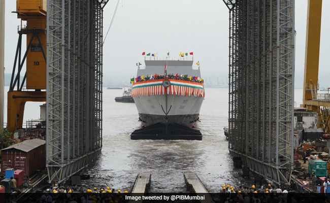 India Launches Stealth Frigate "Taragiri"
