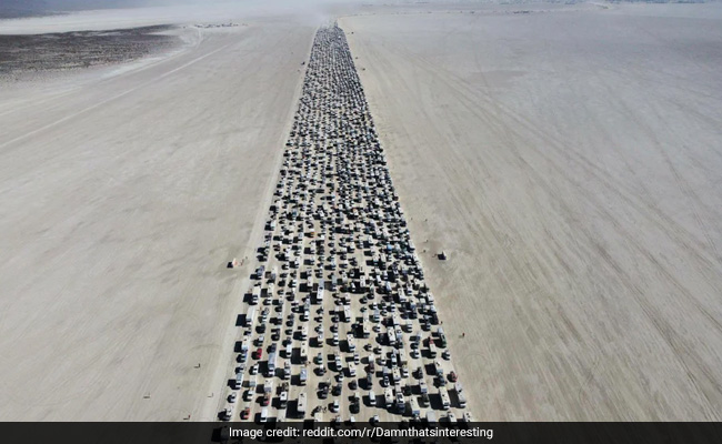 Burning Man Festival In US Ends With Epic 8-Hour Traffic Jam, Photos Go Viral