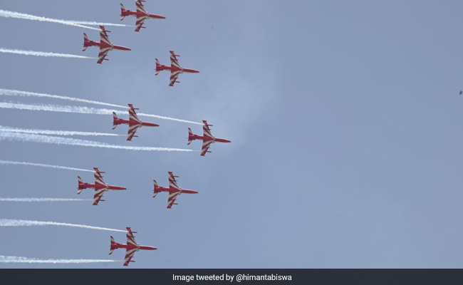 Air Force's Suryakiran Team Jazz Up Guwahati Sky With Thrilling Air Show