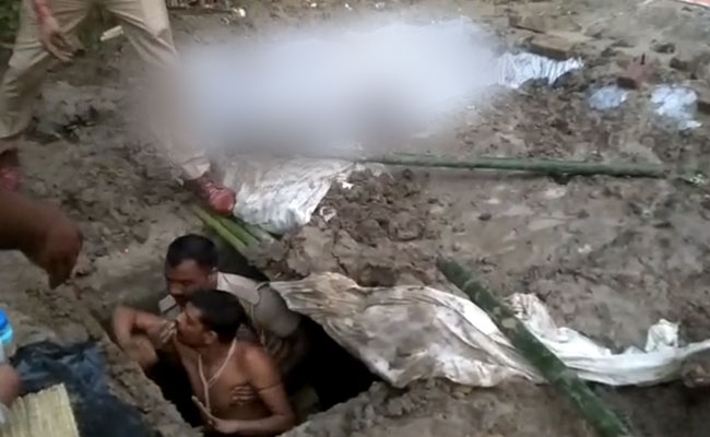 Viral Video: UP Cops Rescue Man Taking 'Samadhi', Buried 6 Feet Under