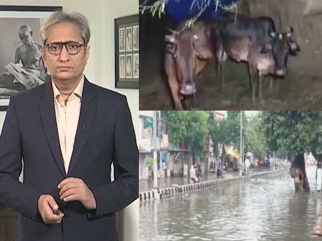 रवीश कुमार का प्राइम टाइम : स्मार्ट सिटी से लेकर गांव तक ज़रा सी बारिश में बेहाल