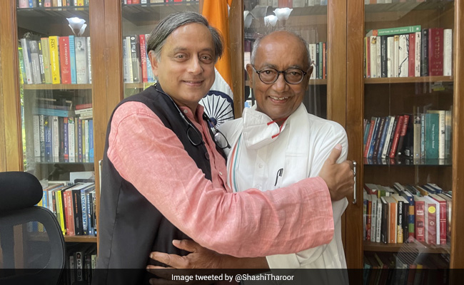"Friendly Contest, Not Rivals": Shashi Tharoor Meets Digvijaya Singh