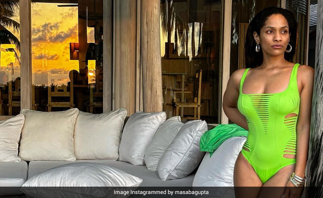 Masaba Gupta Dialed The Holiday Hotline In A Rs 40K Cutout Swimsuit