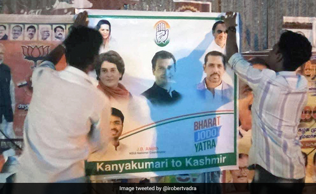 Robert Vadra's Tweet With Photo On 'Bharat Jodo' Posters Sparks Questions: "Joining Congress, Yatra?"