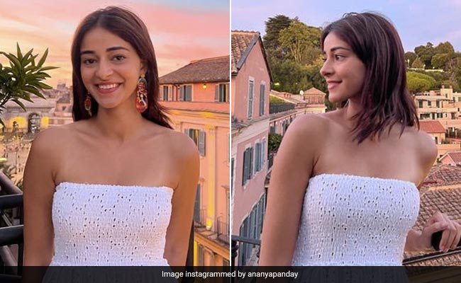 Ananya Panday's Rosy Cheeks Under The Italian Sunset Can Put The Pink Sky To Shame