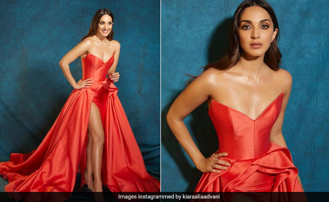 Kiara Advani In A Flouncy Coral Gown Ensures The Red Carpet Is Her Personal Runway