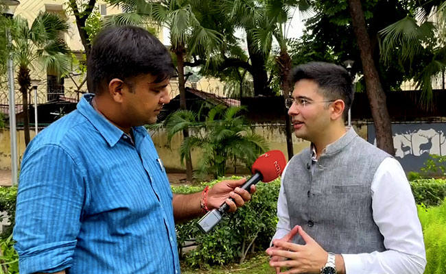 Watch: "It's BJP Vs Aam Aadmi Party In Gujarat," Says AAP's Raghav Chadha