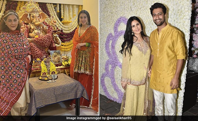 Sara Ali Khan To Katrina Kaif, Bollywood Celebs Set The Right Festive Mood In Ethnic Wear
