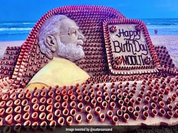 Sand Artist Sudarsan Pattnaik Creates Beautiful Sculpture Of PM Modi On His Birthday Sand Artist Sudarsan Pattnaik Creates Beautiful Sculpture Of PM Modi On His Birthday