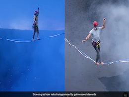 Watch: Two Men Create Guinness World Record For Longest Slackline Walk Over Active Volcano Watch: Two Men Create Guinness World Record For Longest Slackline Walk Over Active Volcano