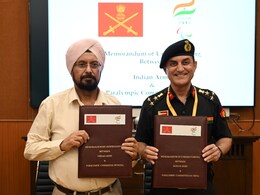 MoU Signed For Engagement Of Specially Abled Soldiers In Paralympic Sports