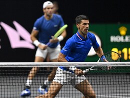 Novak Djokovic Makes Stylish Return At Laver Cup As Roger Federer Watches On