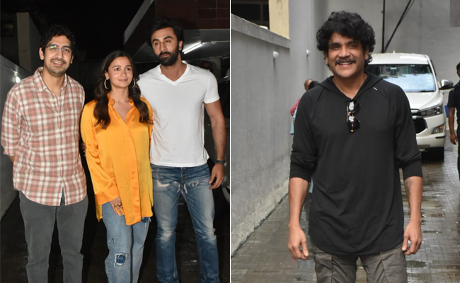 <i>Brahmastra</i> Co-Stars Alia Bhatt, Ranbir Kapoor And Nagarjuna Were Spotted With Ayan Mukerji. See Pics