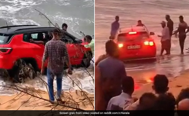 Watch: Man Brings SUV To Kerala Beach, Gets Stuck In Sand. Internet Says "He Deserved It"