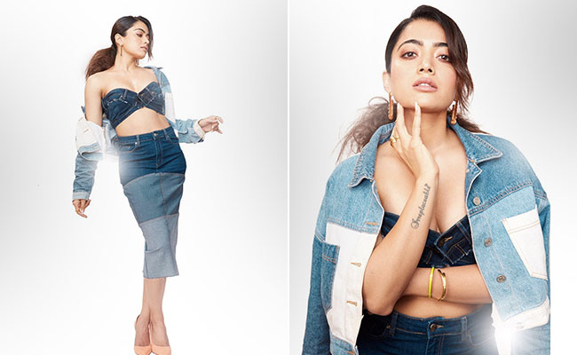Rashmika Mandanna's Monday Blues Are Stylishly Patchy In A Denim Co-Ord Set