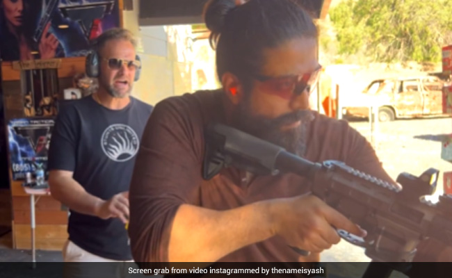 <i>KGF</i> Star Yash Practices Aiming Skills In The US With Action Director JJ Perry