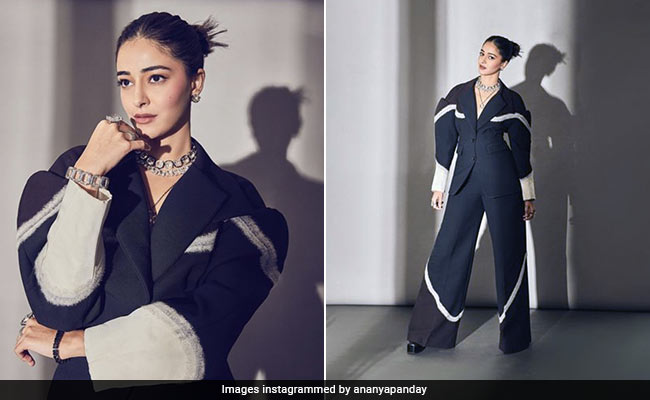 Ananya Panday Powers Through In The Trendiest Black Pantsuit In Town