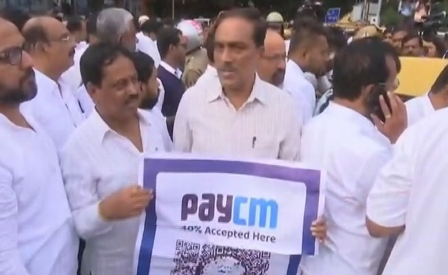 Karnataka Congress Chief's Arrest Dare To BJP Amid "PayCM" Protest
