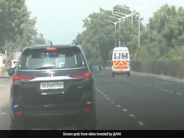Watch: PM Modi's Convoy Stops To Give Way To Ambulance In Gujarat Watch: PM Modi's Convoy Stops To Give Way To Ambulance In Gujarat