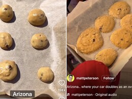 Viral: Man Makes Perfectly Baked Cookies In Car Under The Sun; Stuns Internet Viral: Man Makes Perfectly Baked Cookies In Car Under The Sun; Stuns Internet