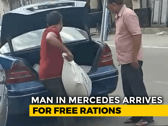 Punjab Man Picks Up Cheap Ration In A Mercedes