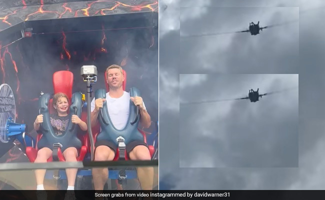 Video: बेटी संग 'खतरनाक झूले' पर बैठकर डेविड वॉर्नर ने एडवेंचर राइड का उठाया लुत्फ, दोनों चीख पड़े