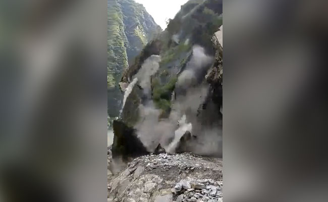 Watch: Parts Of Hill Crash In Massive Landslide In Uttarakhand