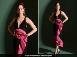 Tamannaah Bhatia's Colourblock Dress Is A Fashion Statement From Every Angle Tamannaah Bhatia's Colourblock Dress Is A Fashion Statement From Every Angle