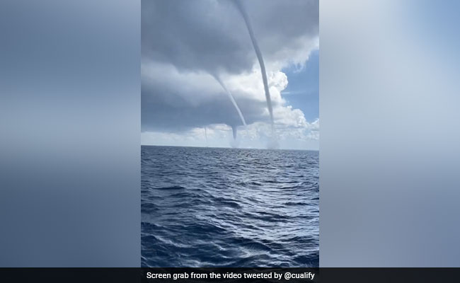 Viral Video: Four Stunning Waterspouts Spotted Off The Coast Of Spain