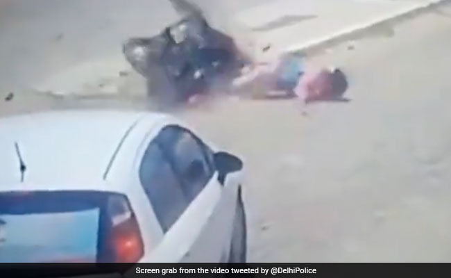 Video: Biker Saved By His Helmet Twice, In A Matter Of Seconds