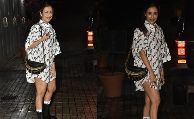 Malaika Arora's Oversized Rs 98K Shirt Doubles Up As A Dress Obviously