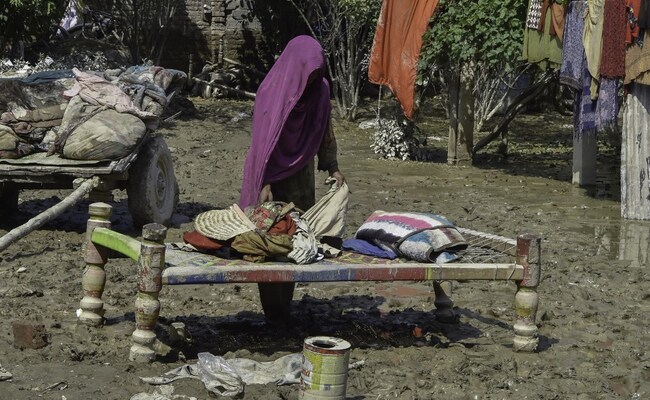 Nothing But Mud As Mother, Newborn Return Home After Floods In Pakistan