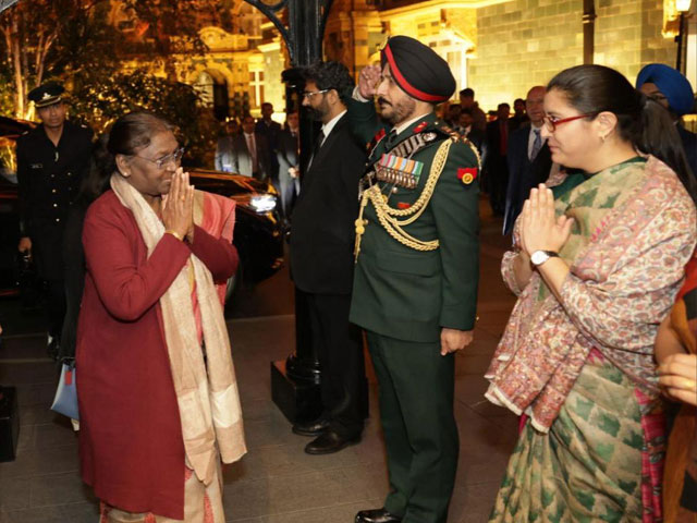 President Droupadi Murmu Arrives In London To Attend Queen's Funeral
