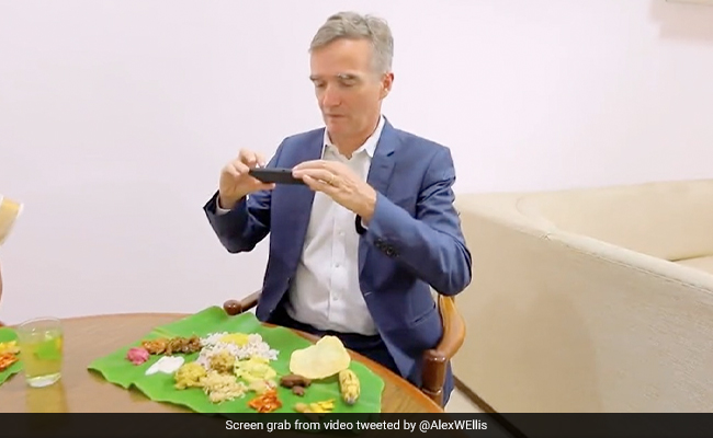 Watch: British Envoy Relishes Onam Sadhya