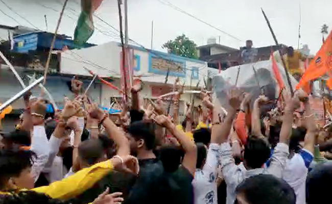 Watch: Swords, Guns At UP Dussehra Rally, Cops Say "Tradition"