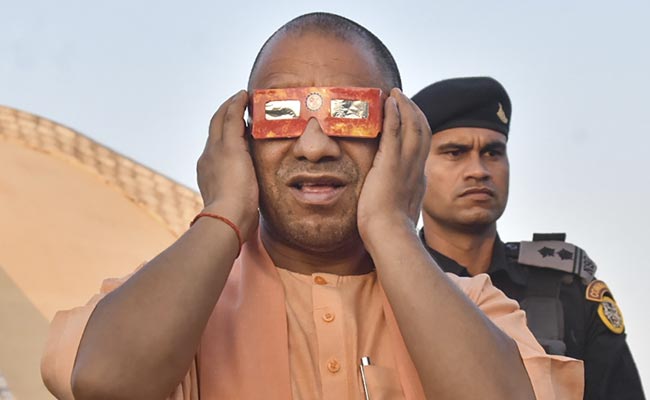 Yogi Adityanath Witnesses Partial Solar Eclipse With Special Glasses