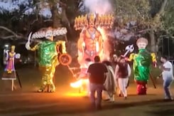 'Ravan Dahan' Marks Dussehra In Srinagar 'Ravan Dahan' Marks Dussehra In Srinagar