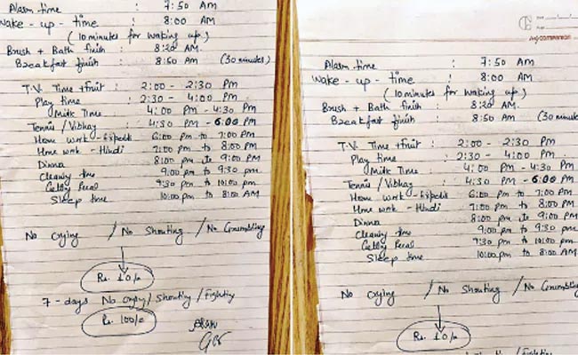 6 साल के बेटे संग मां ने बनाया ऐसा टाइम टेबल, जिसे देख लोगों ने कहा- 'ऐसी मां सबको मिले'