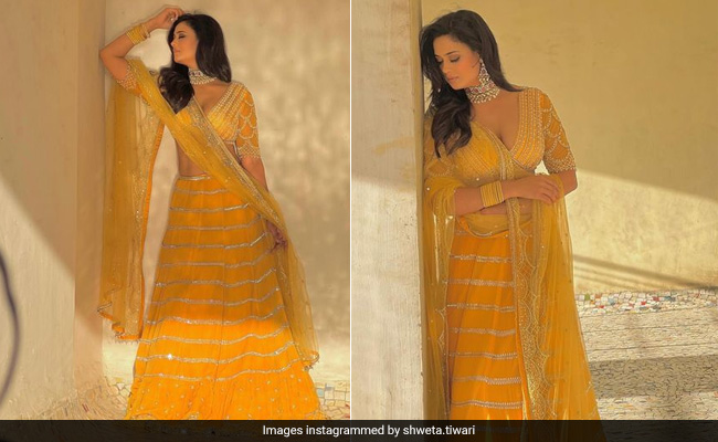 Shweta Tiwari's Golden Hour Magic Comes Not From The Sun But Her Beaming Yellow <i>Lehenga</i>