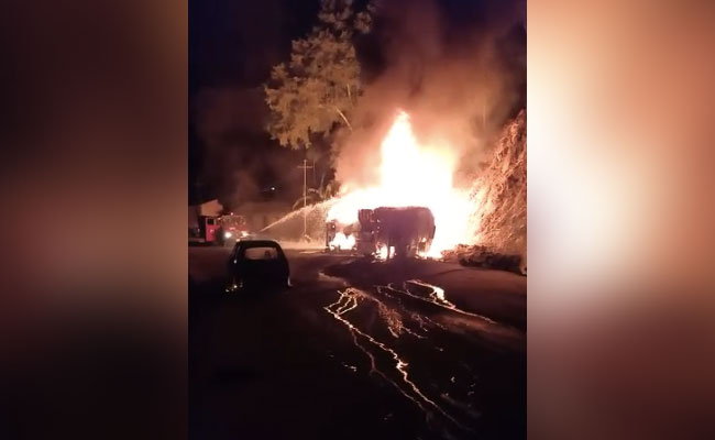 4 Dead, A Dozen Injured As Fuel Tanker Catches Fire In Mizoram